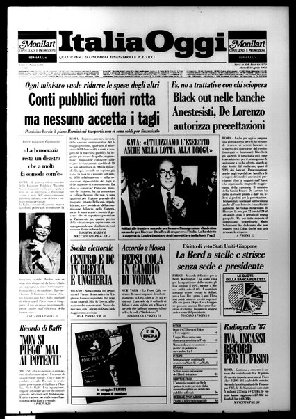 Italia oggi : quotidiano di economia finanza e politica